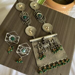 Oxidised Baarat Necklace