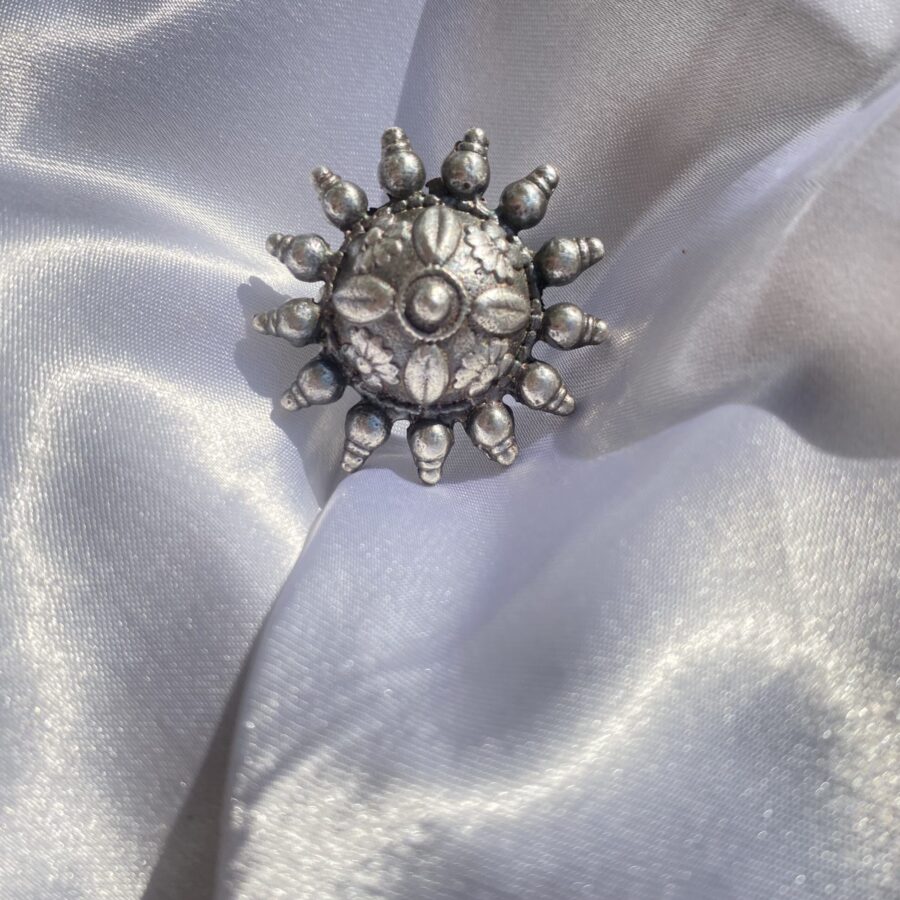 silver oxidised ring