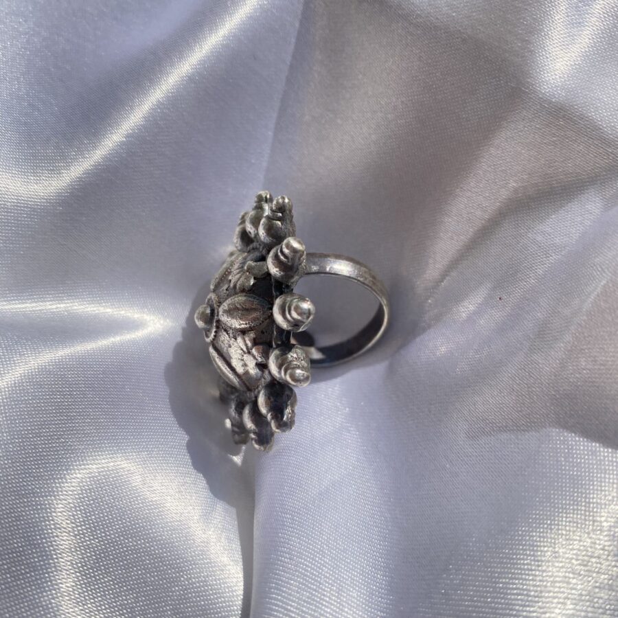 silver oxidised ring