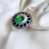 Blue & Green Meena Ring