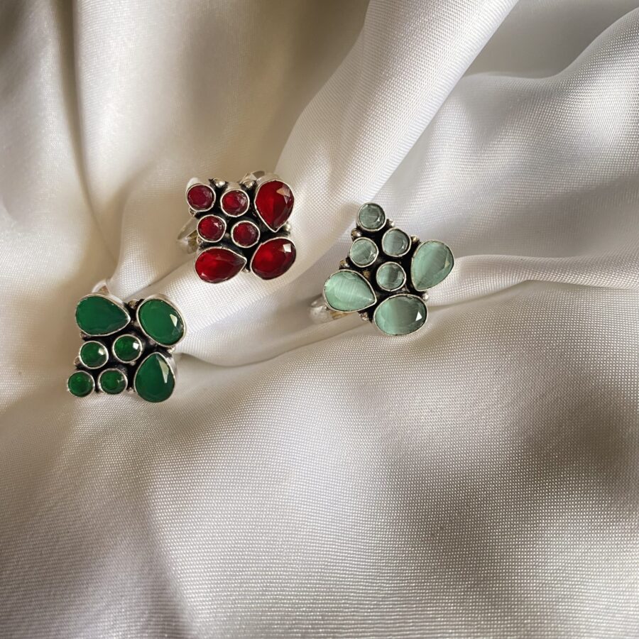 Beautiful Natural Stone Ring IN 3 Colours