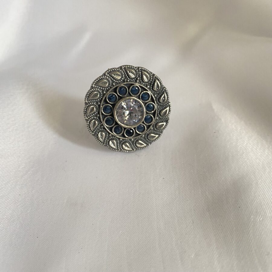 Combination Ring Of 2 Colour Stones Combination Ring Of 2 Colour Stones