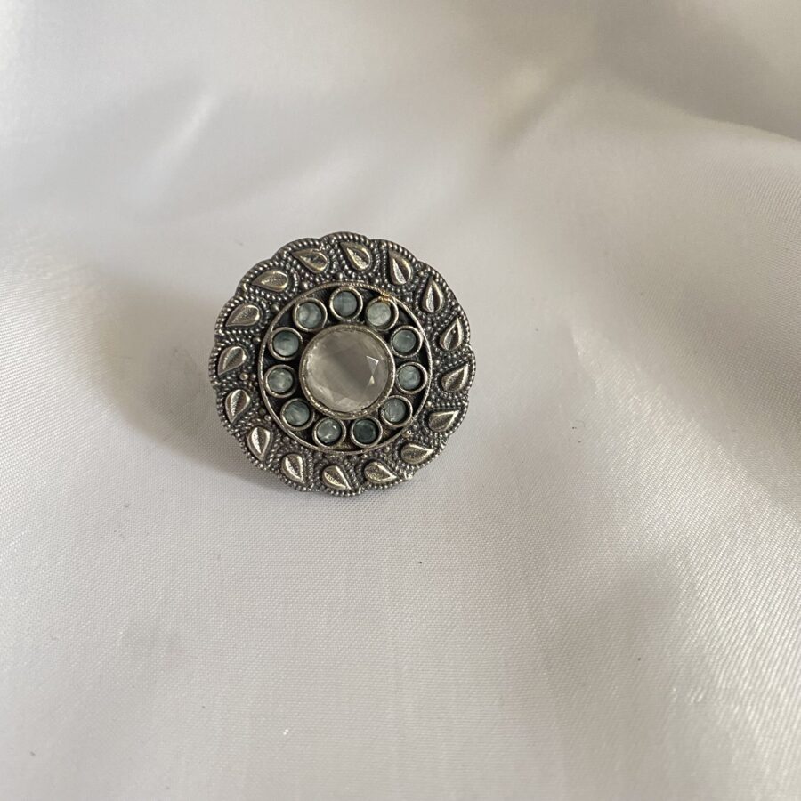 Combination Ring Of 2 Colour Stones Combination Ring Of 2 Colour Stones