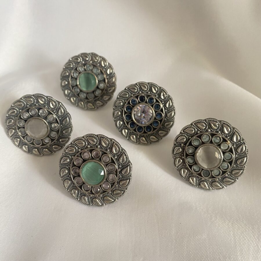 Combination Ring Of 2 Colour Stones Combination Ring Of 2 Colour Stones