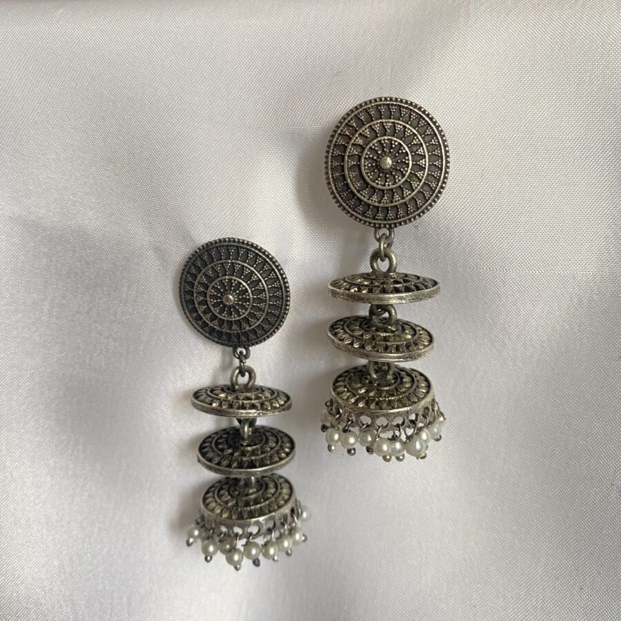 Coin Style 3 Layer Earrings
