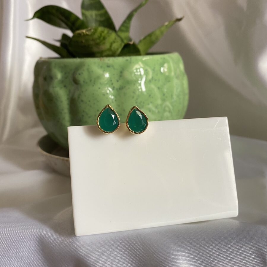 Green Pan Shape Earrings Green Pan Shape Earrings
