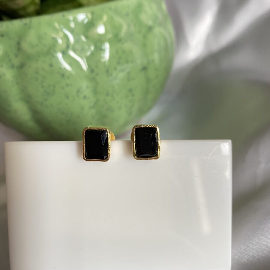 Rectangle Natural Stone Studs Rectangle Natural Stone Studs