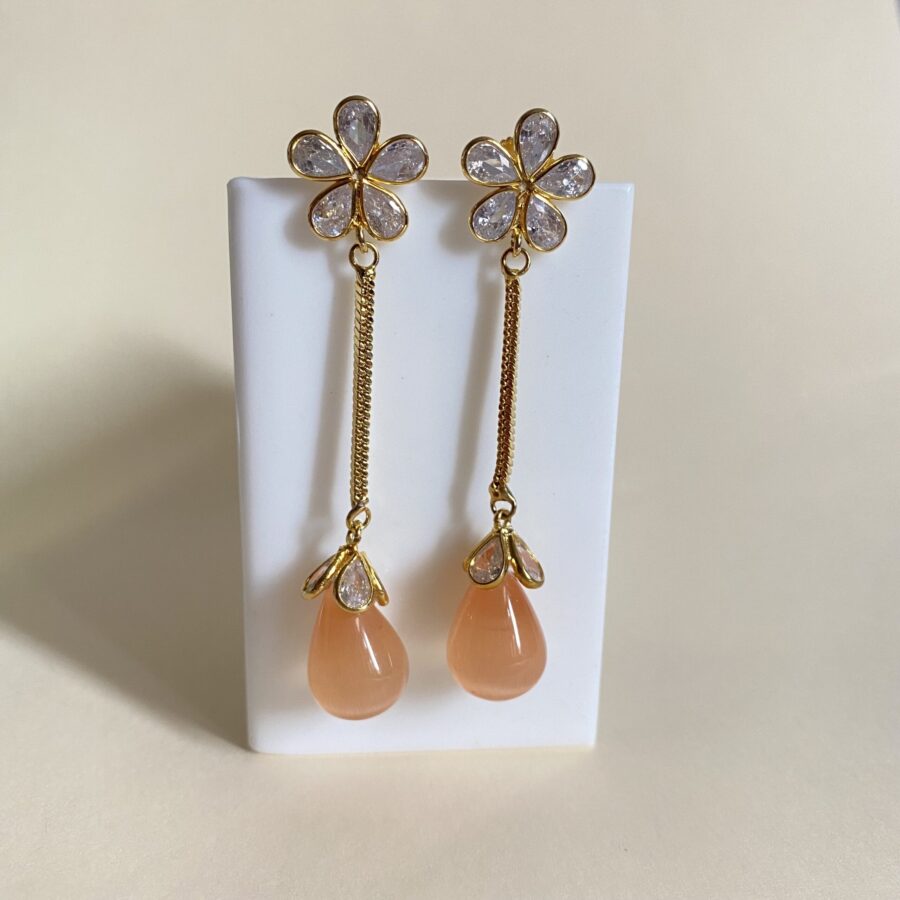 Flower Top Statement Earrings