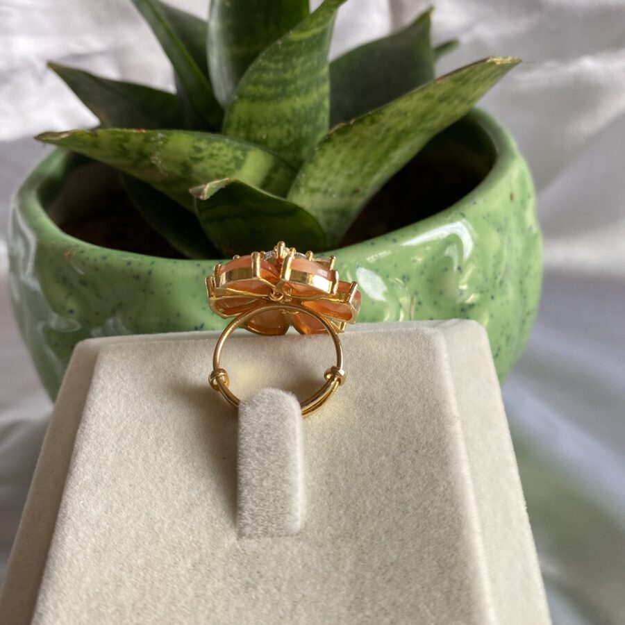 Orange Gold Plated Ring