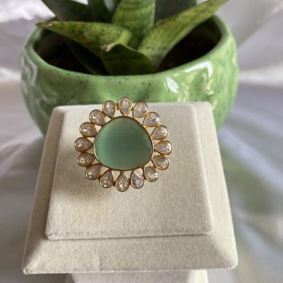 Traditional Rajasthani Ring With Stones