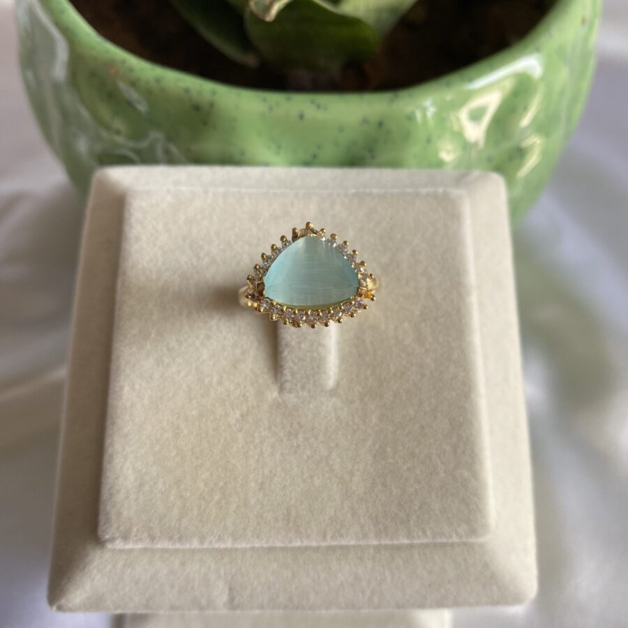 Real Stone Ring With AD