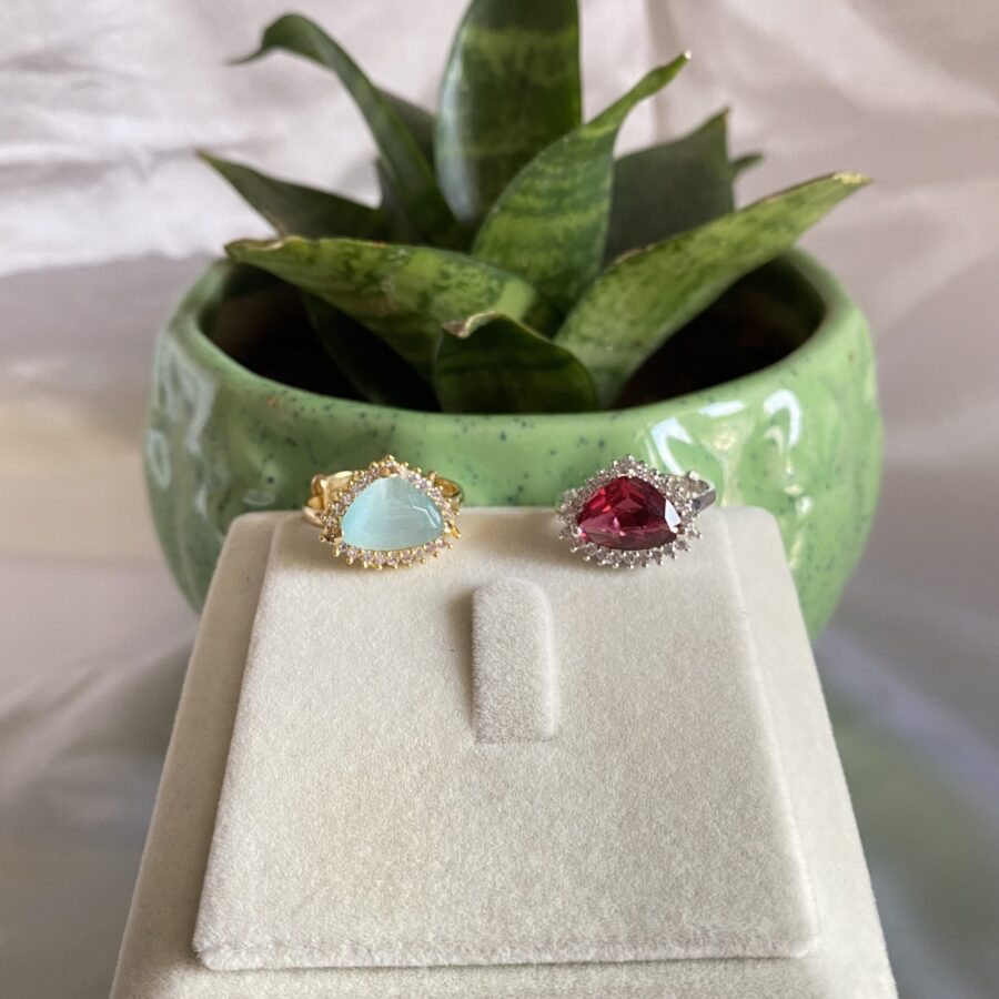 Real Stone Ring With AD