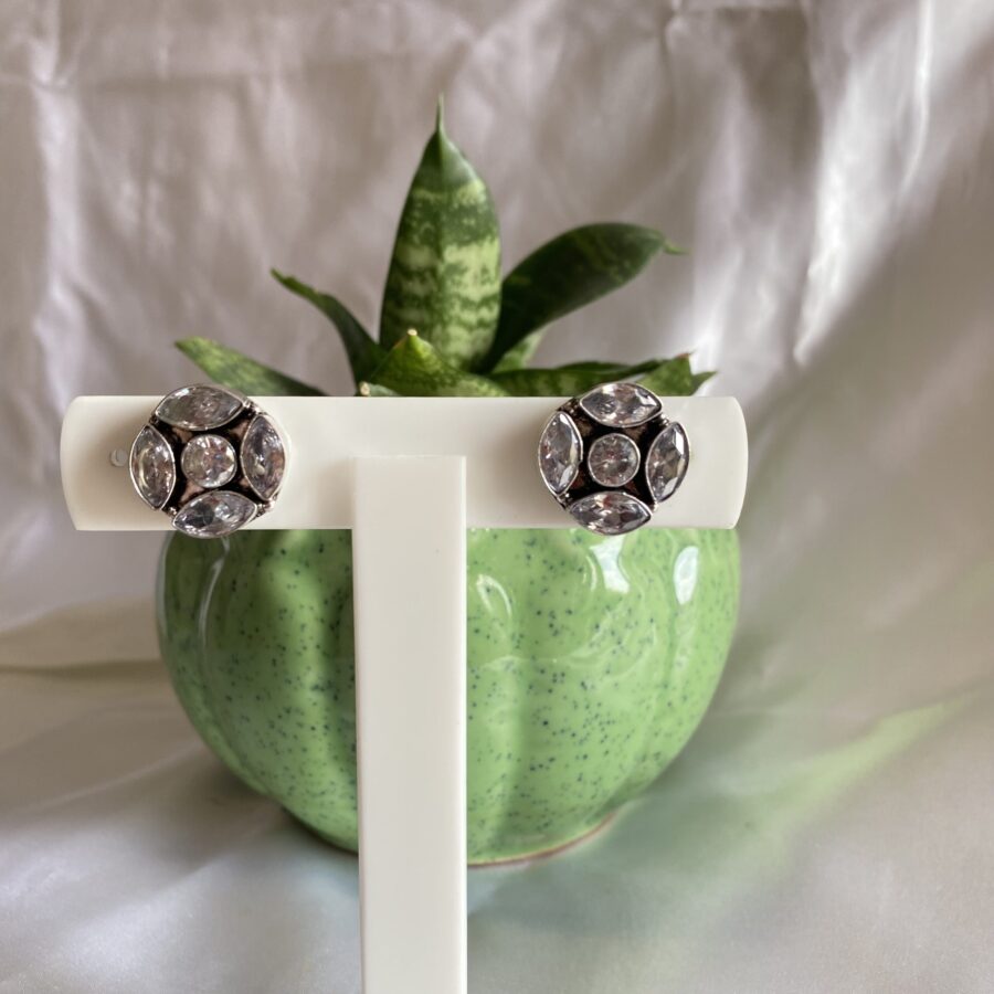 Round Studs With Zirconia Stone