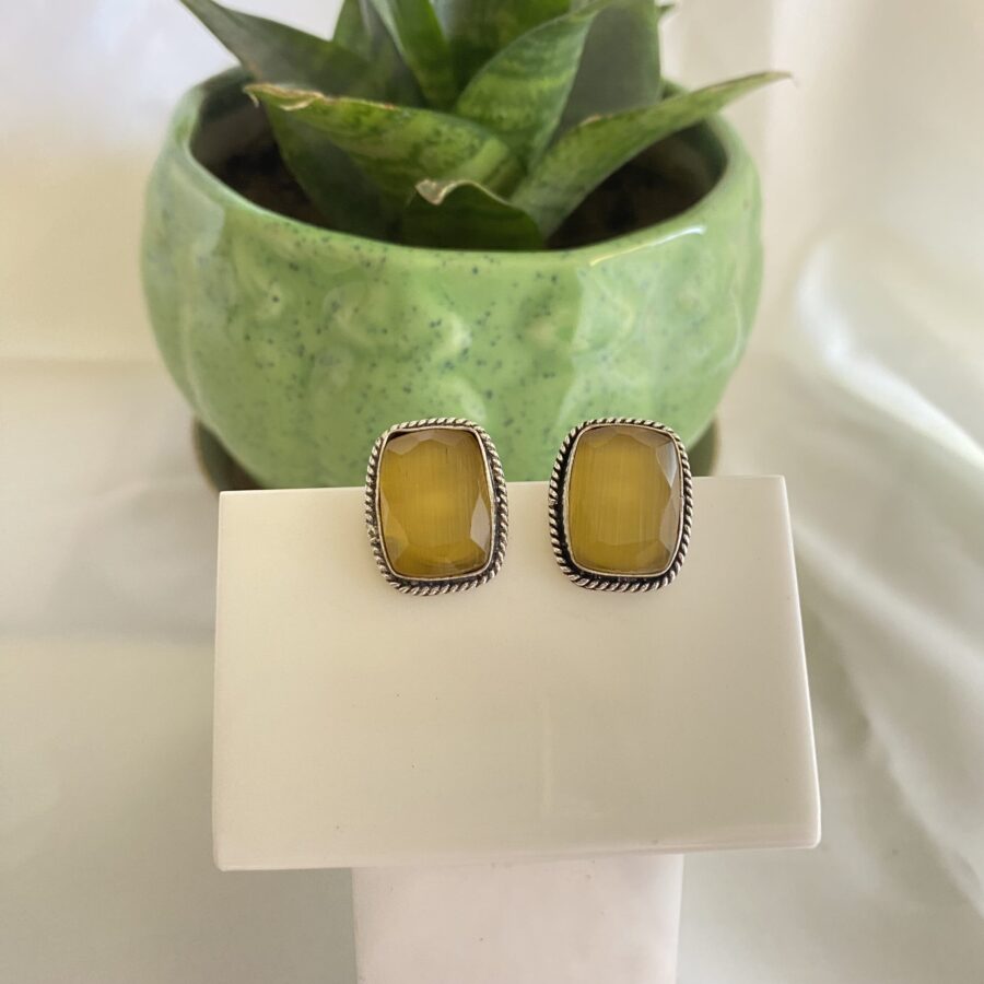 Rectangular Stone Studs