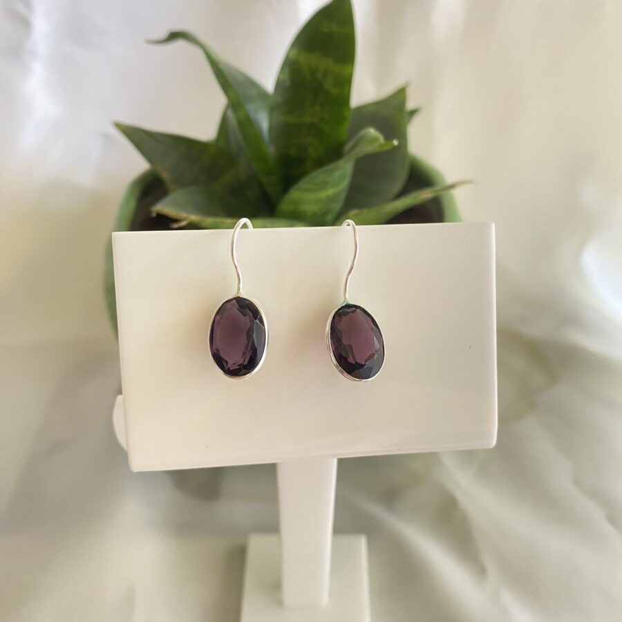 Oval Shape Drop Earrings